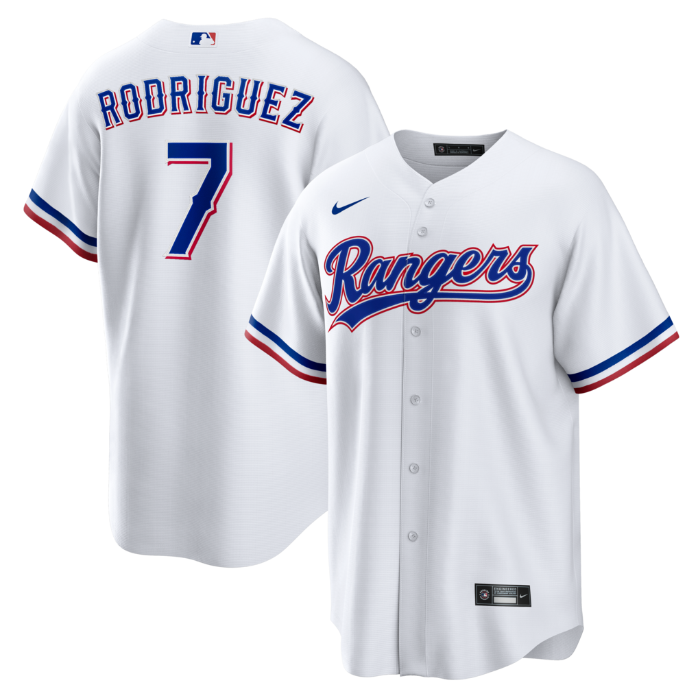 Men's Texas Rangers Ivan Rodriguez Nike White Home Retired Player Replica Jersey - Jersey
