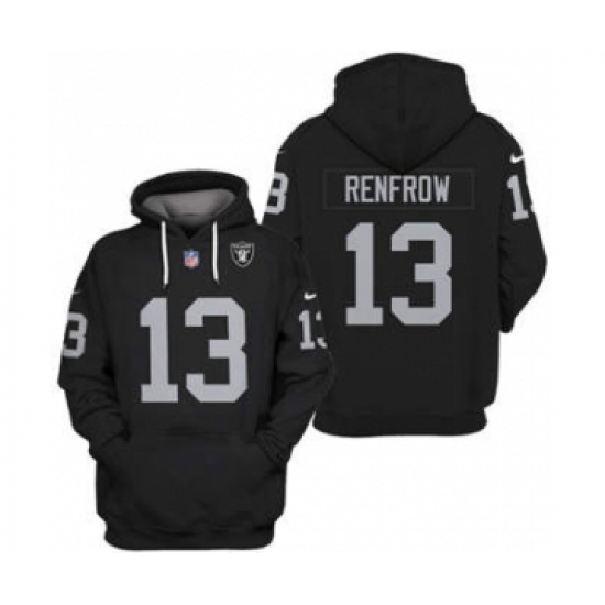 Men's Las Vegas Raiders #13 Hunter Renfrow 2021 Black Pullover Football Hoodie - Jersey