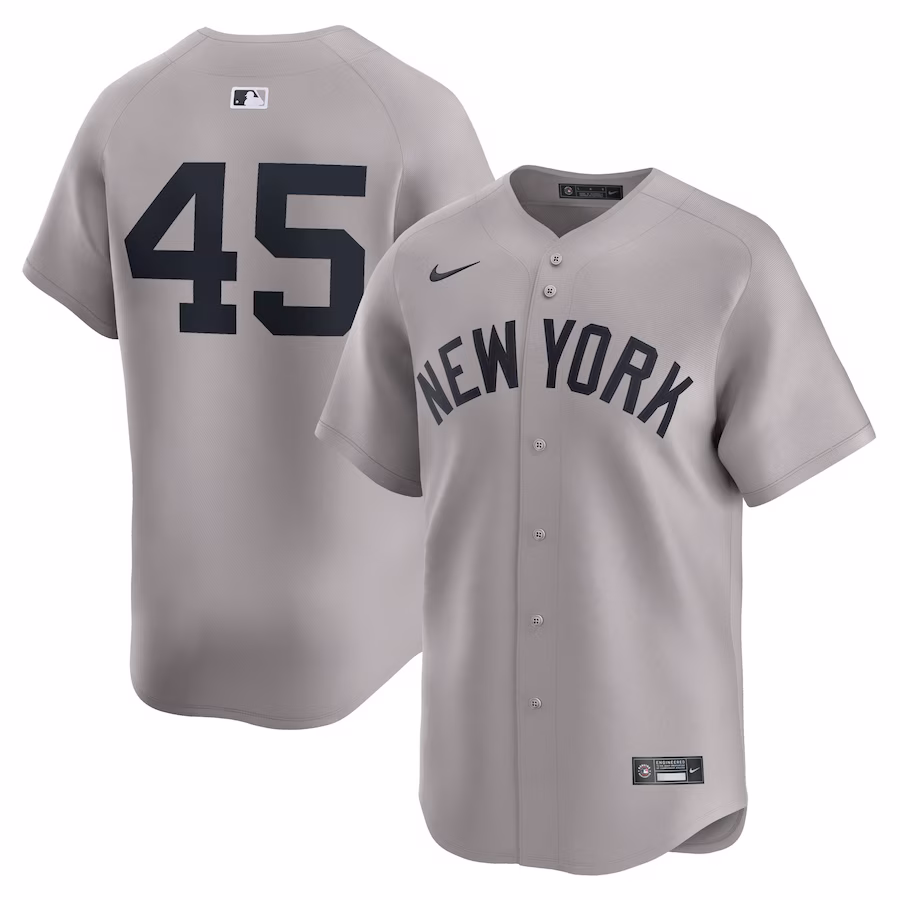 Men's New York Yankees Gerrit Cole Nike Gray Away Limited Player Jersey - Jersey