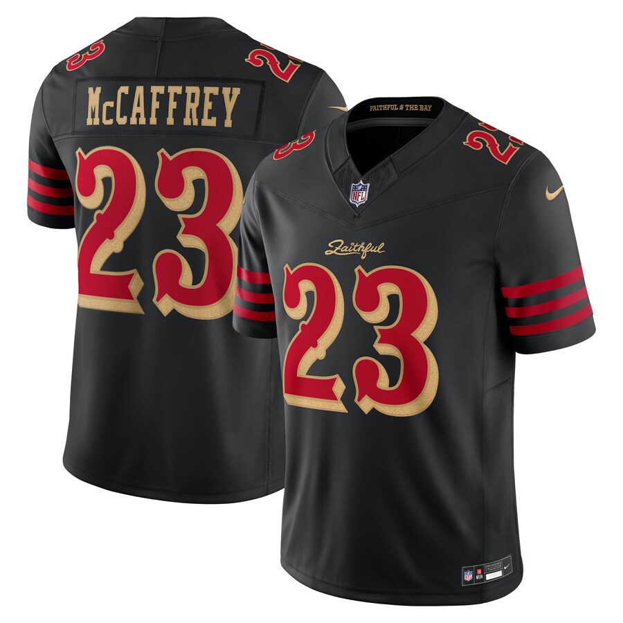 Men's San Francisco 49ers Christian McCaffrey Nike Black 2025 Rivalries Collection Limited Jersey - Jersey