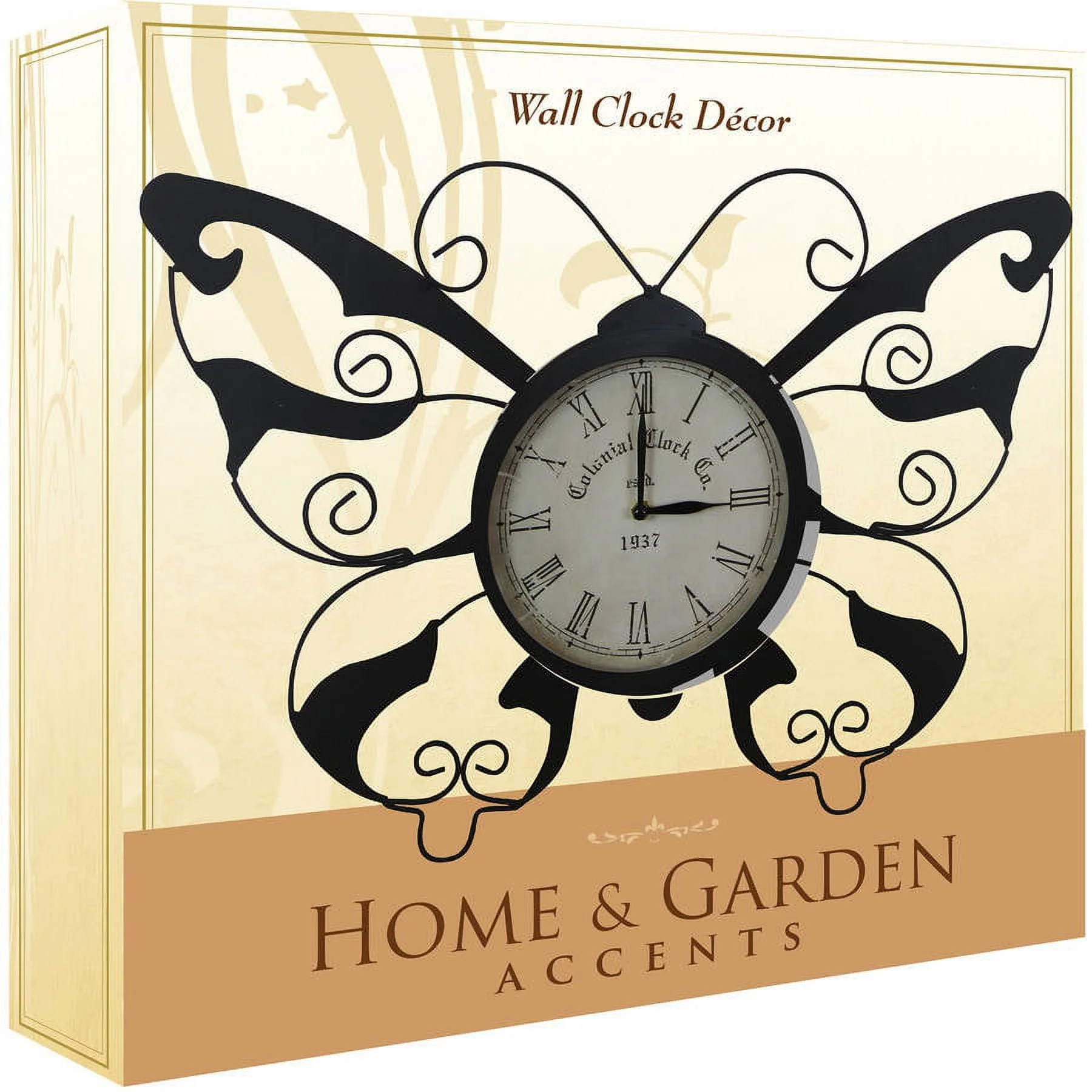 15 Inch Butterfly Clock