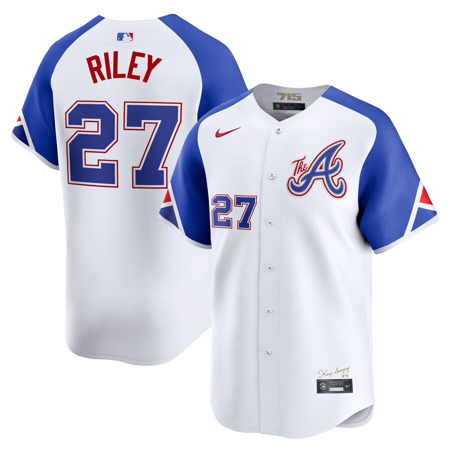Men's Atlanta Braves Austin Riley Nike White City Connect Limited Player Jersey - Jersey