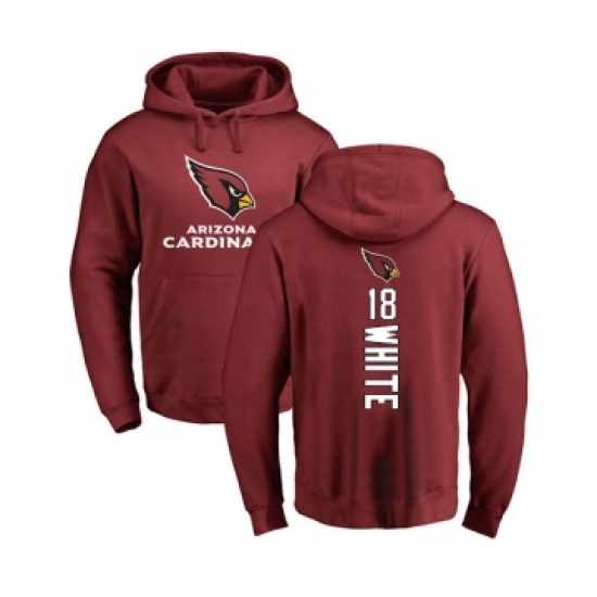 Football Arizona Cardinals #18 Kevin White Maroon Backer Pullover Hoodie - Jersey