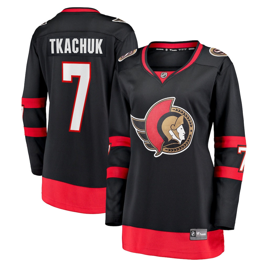 Women's Ottawa Senators Brady Tkachuk Fanatics Black Home Breakaway Jersey - Jersey