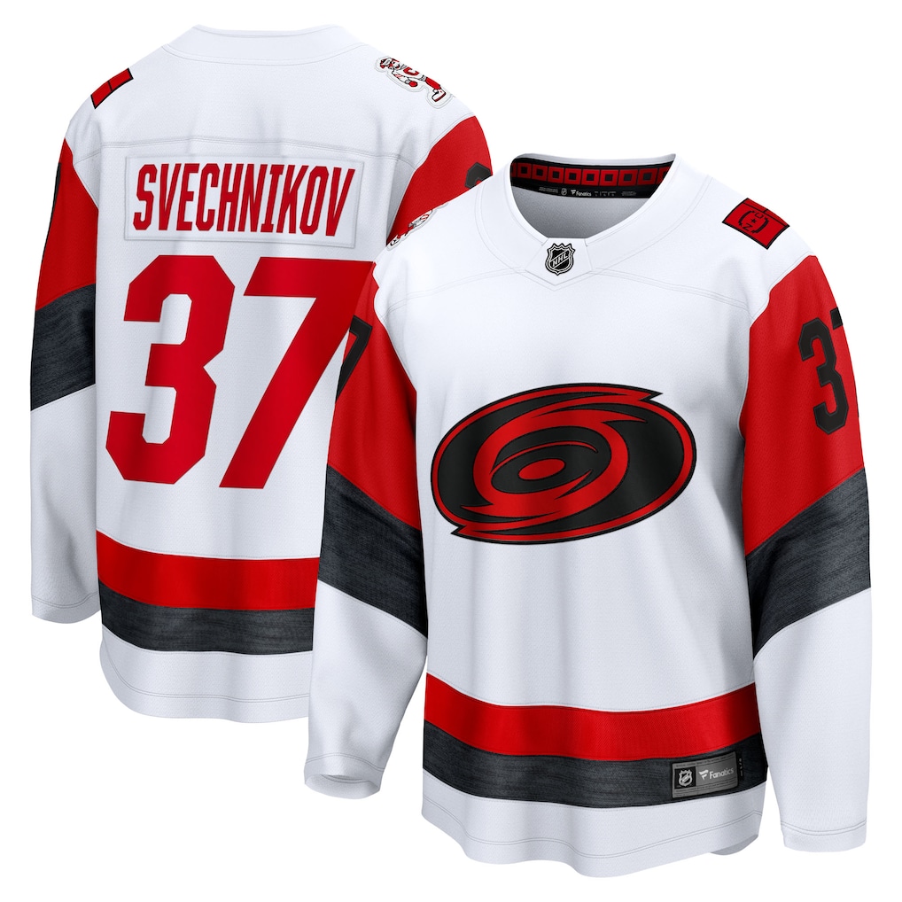 Men's Carolina Hurricanes Andrei Svechnikov Fanatics White Away Breakaway Jersey - Jersey