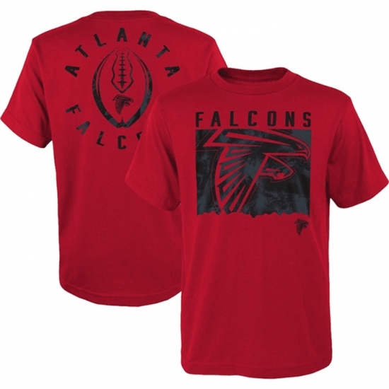 Men's Atlanta Falcons Red Preschool Liquid Camo Logo T Shirt - Jersey