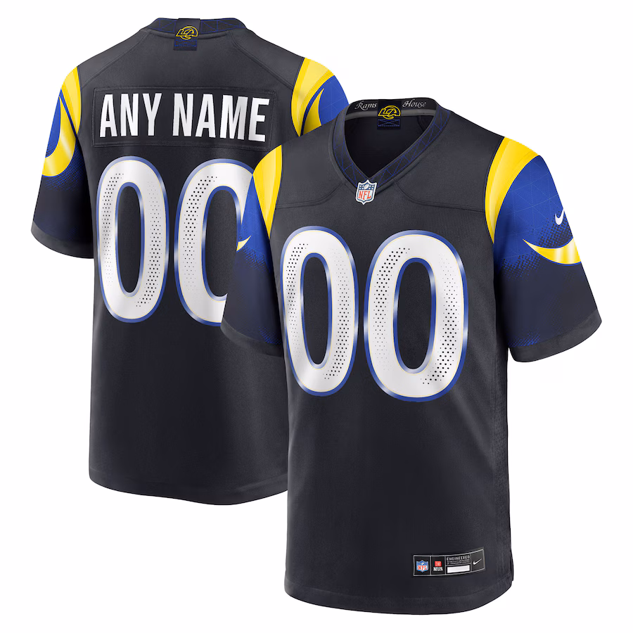 Men's Los Angeles Rams Nike Midnight Blue 2025 Rivalries Collection Custom Game Jersey - Jersey