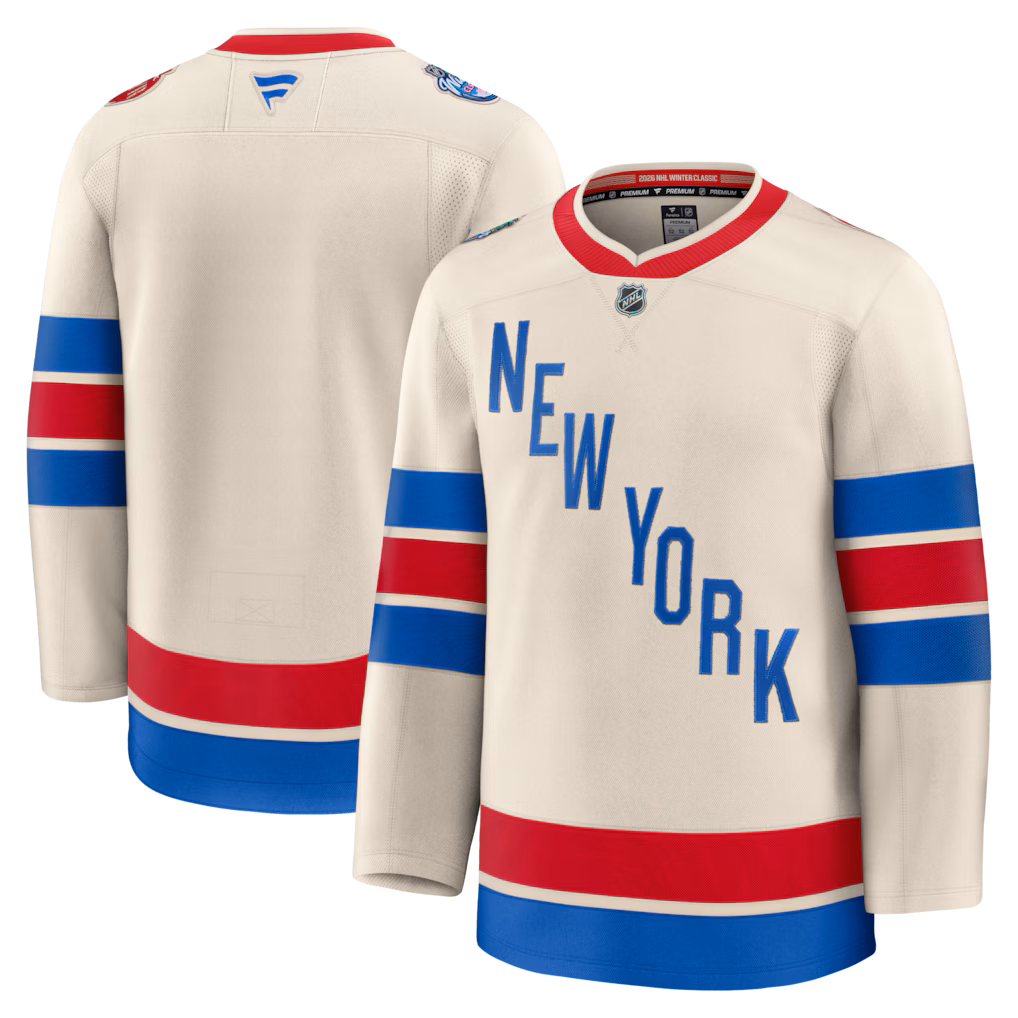 Men's New York Rangers Fanatics Beige 2026 NHL Winter Classic Premium Jersey - Jersey