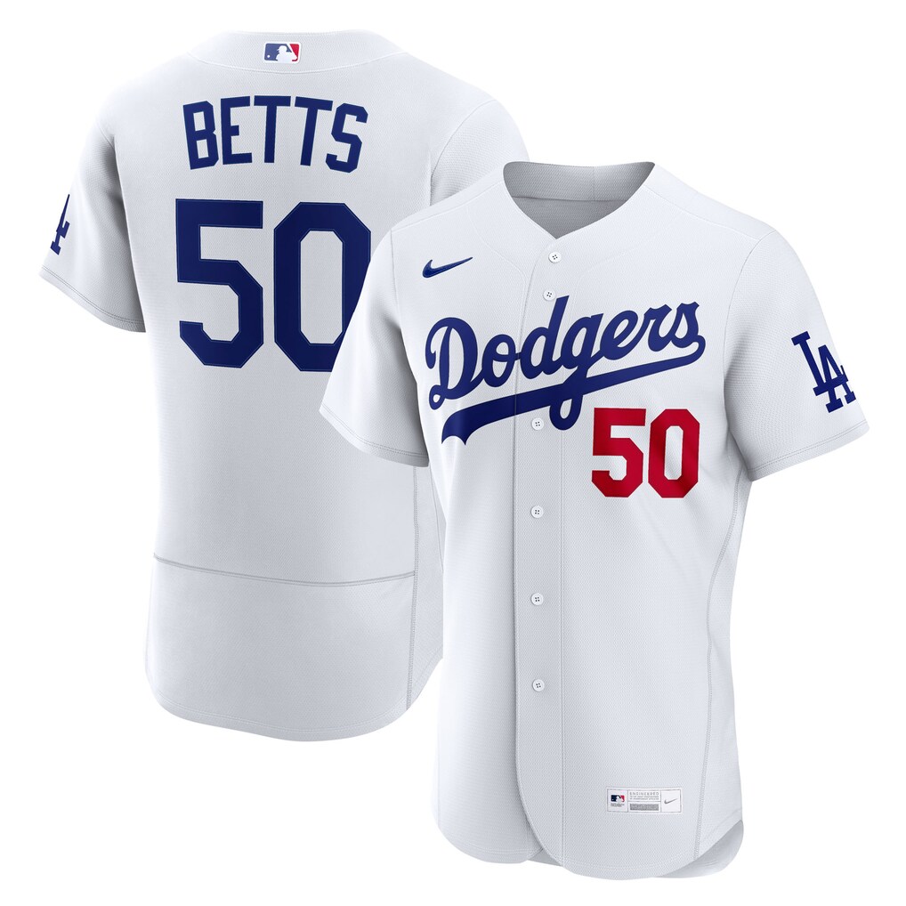 Men's Los Angeles Dodgers Mookie Betts Nike White Home Authentic Jersey - Jersey