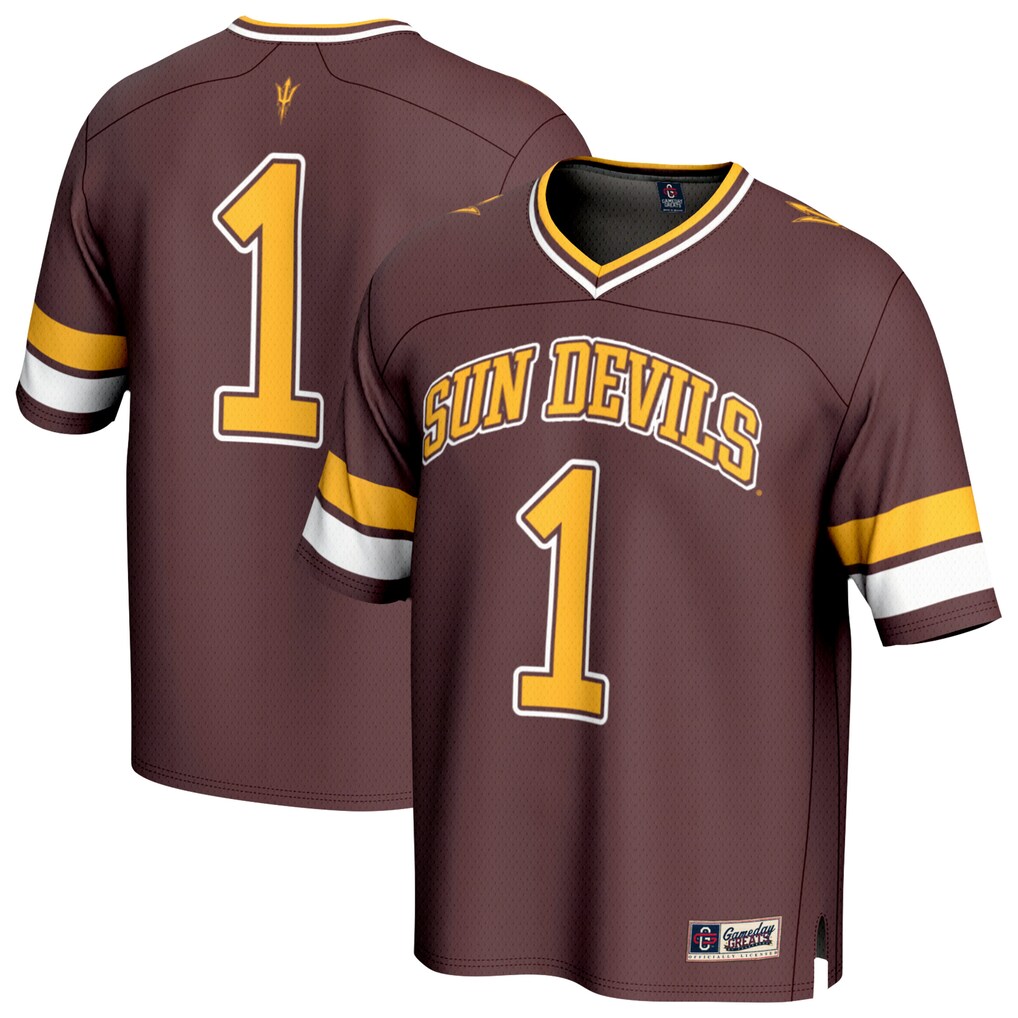Youth GameDay Greats Maroon #1 Arizona State Sun Devils Lightweight Collegiate Football Fashion Jersey - Jersey