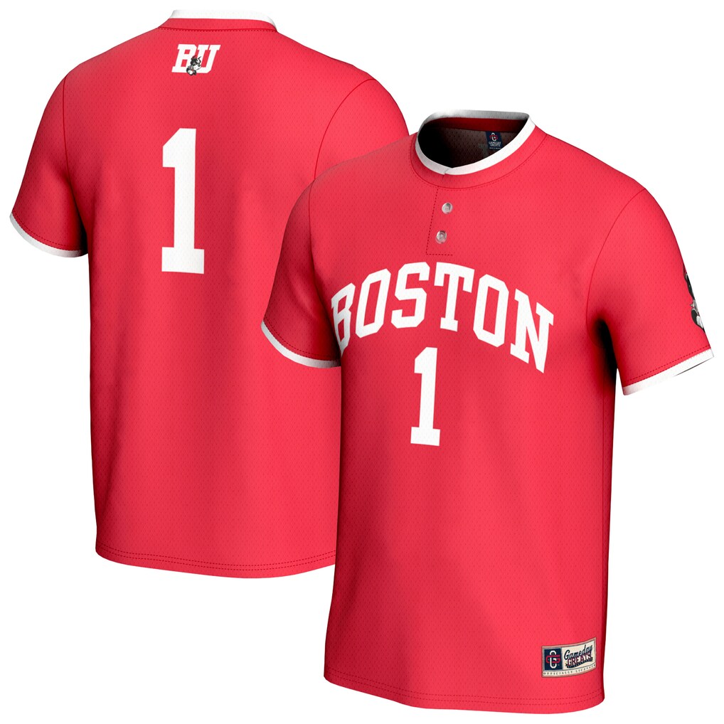 Unisex GameDay Greats Scarlet Boston University Lightweight Collegiate Softball Fashion Jersey - Jersey