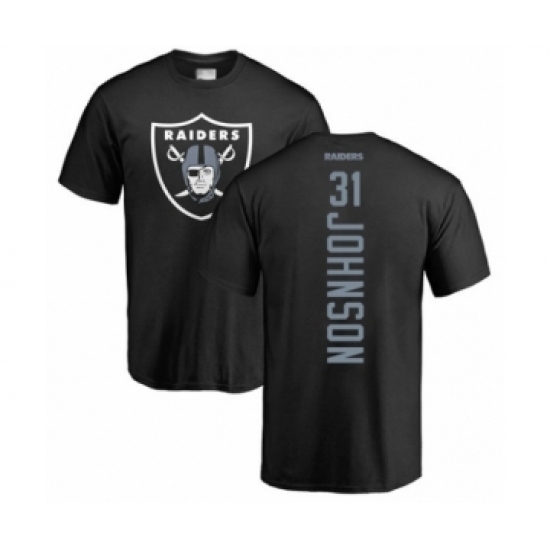 Football Oakland Raiders #31 Isaiah Johnson Black Backer T-Shirt - Jersey