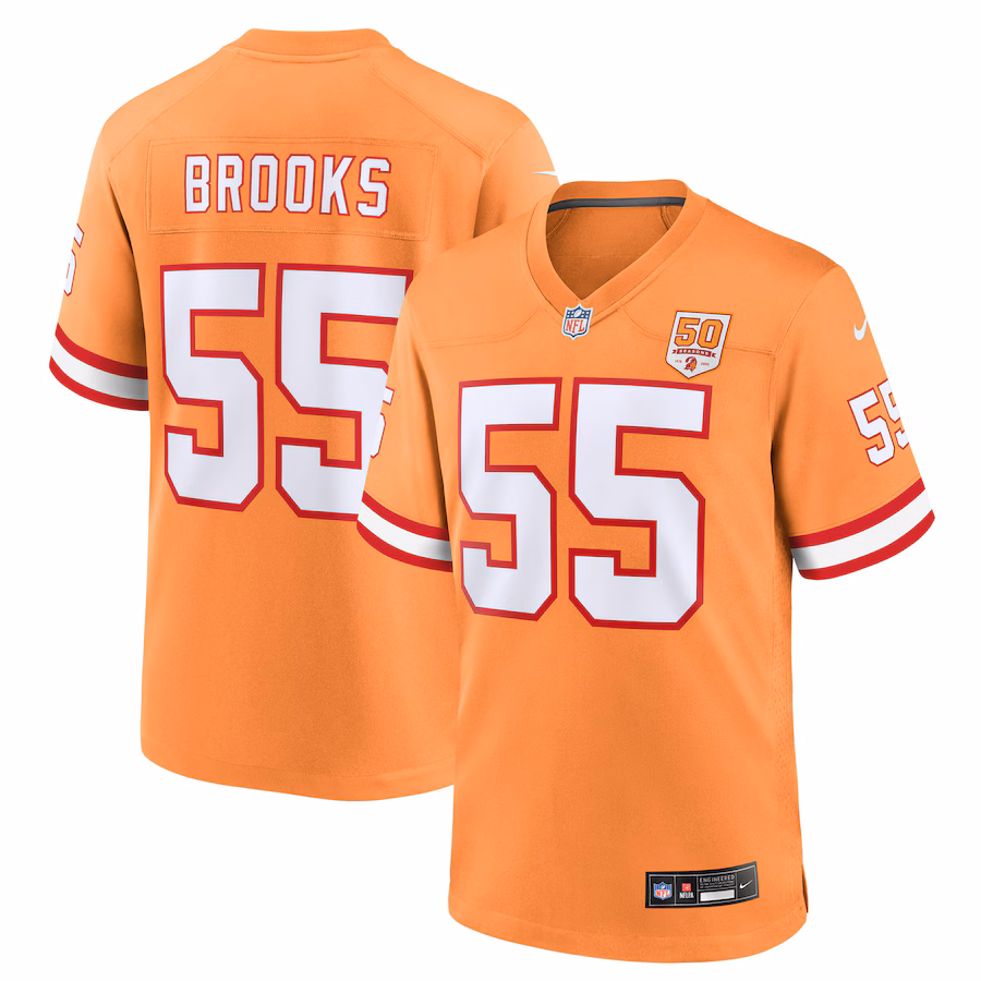 Men's Tampa Bay Buccaneers Derrick Brooks Nike Creamsicle 50th Season Game Jersey - Jersey