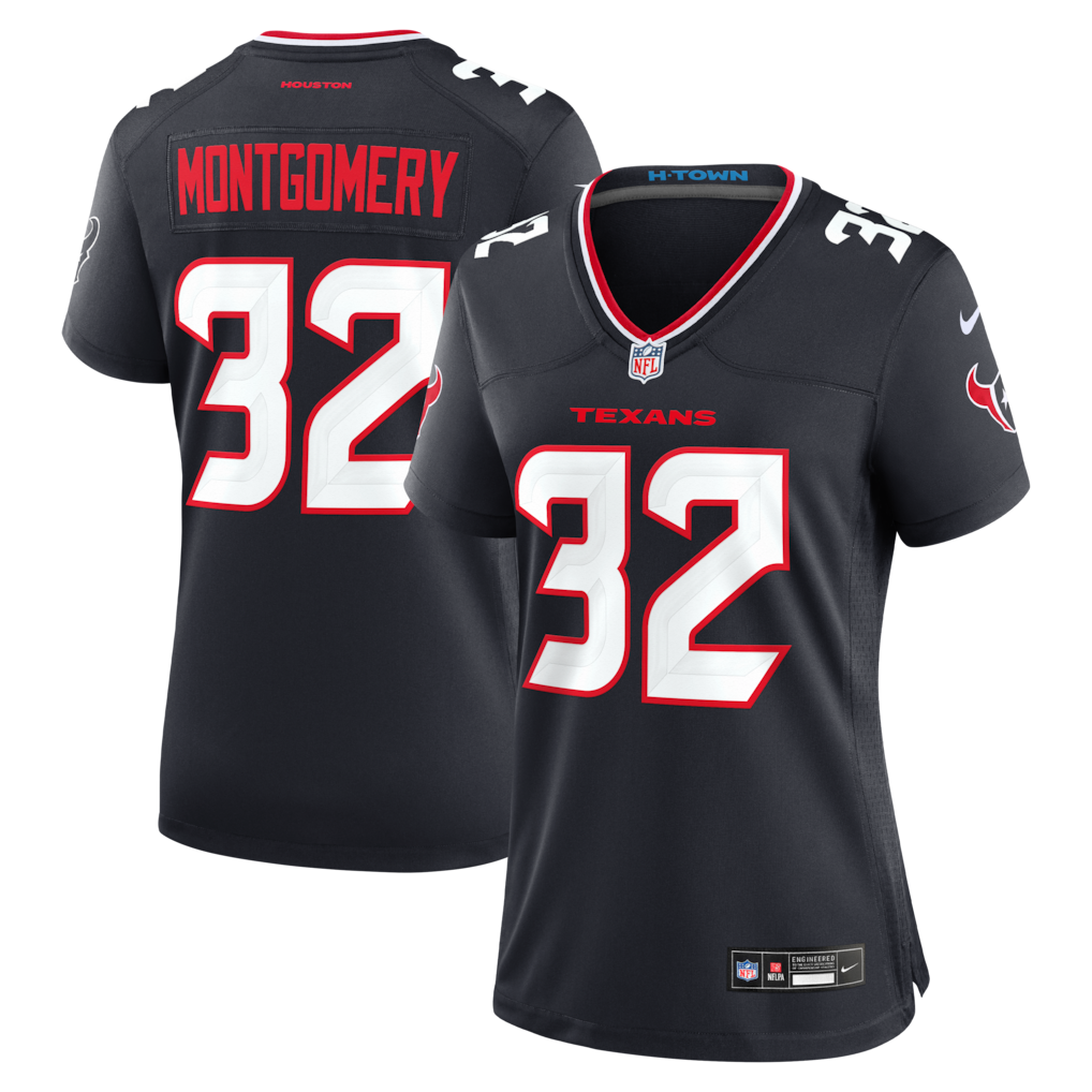 Women's Houston Texans David Montgomery Nike Navy Game Jersey - Jersey