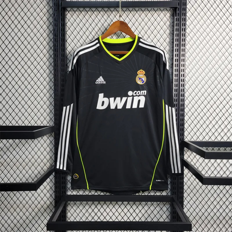 Real Madrid Retro Jersey Away Long Sleeve Soccer Custom Shirt 2010/11 - Jersey