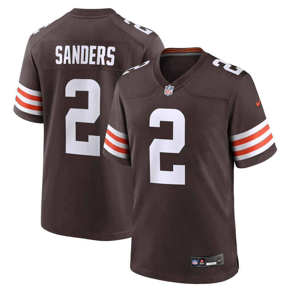 Men's Cleveland Browns Shedeur Sanders Nike Brown Game Jersey - Jersey