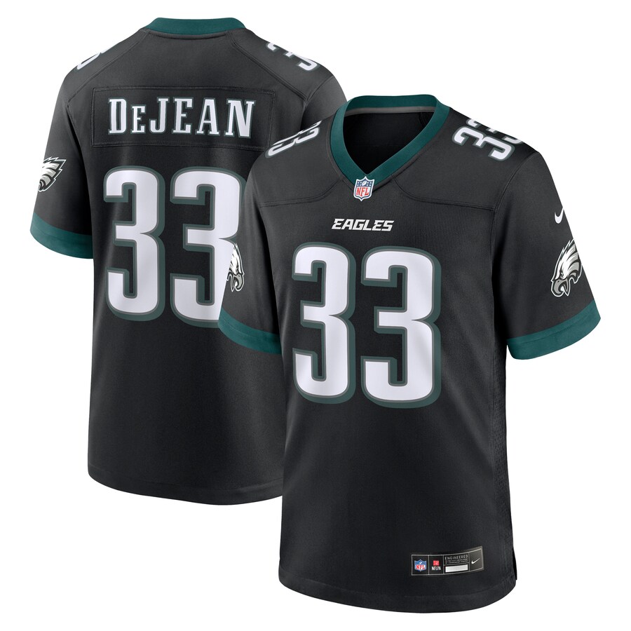 Men's Philadelphia Eagles Cooper DeJean Nike Black  Alternate Player Game Jersey - Jersey