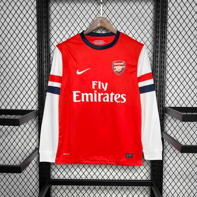 Arsenal Soccer Retro Jersey Home Custom Long Sleeve Shirt 2012-13 - Jersey