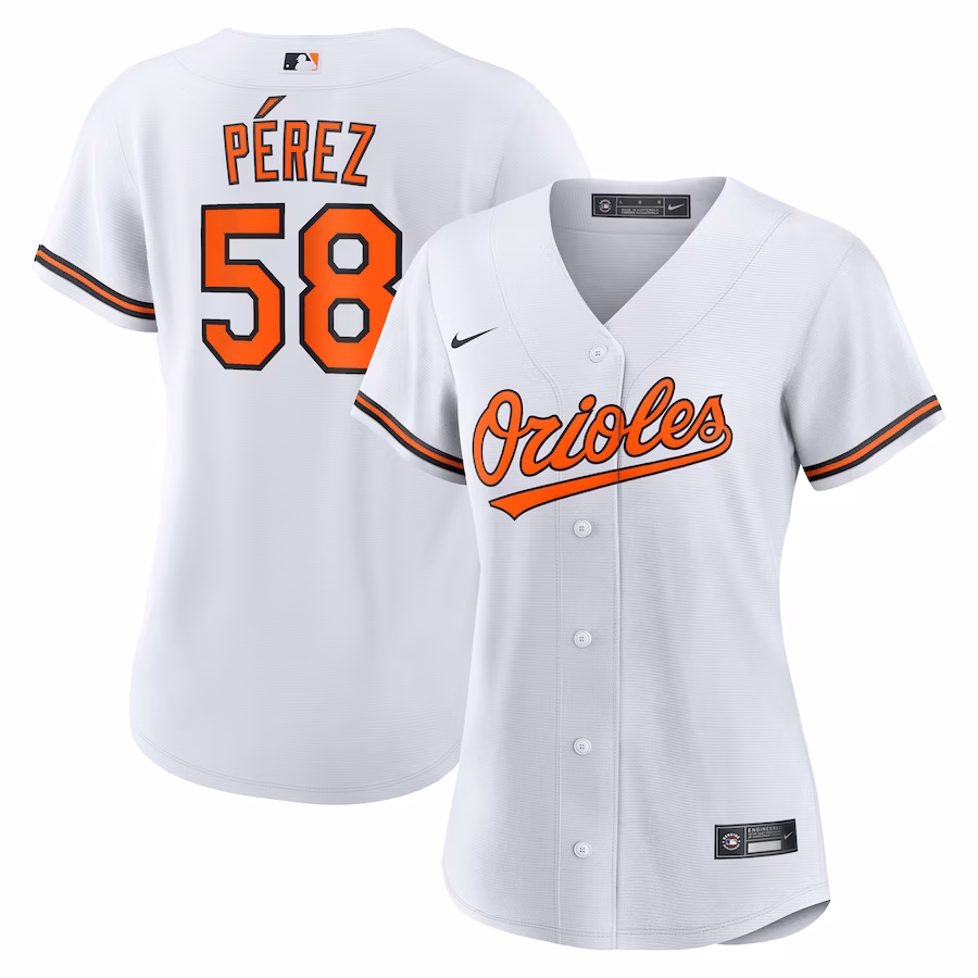 Women's Baltimore Orioles Cionel Pérez Nike White Home Replica Jersey - Jersey