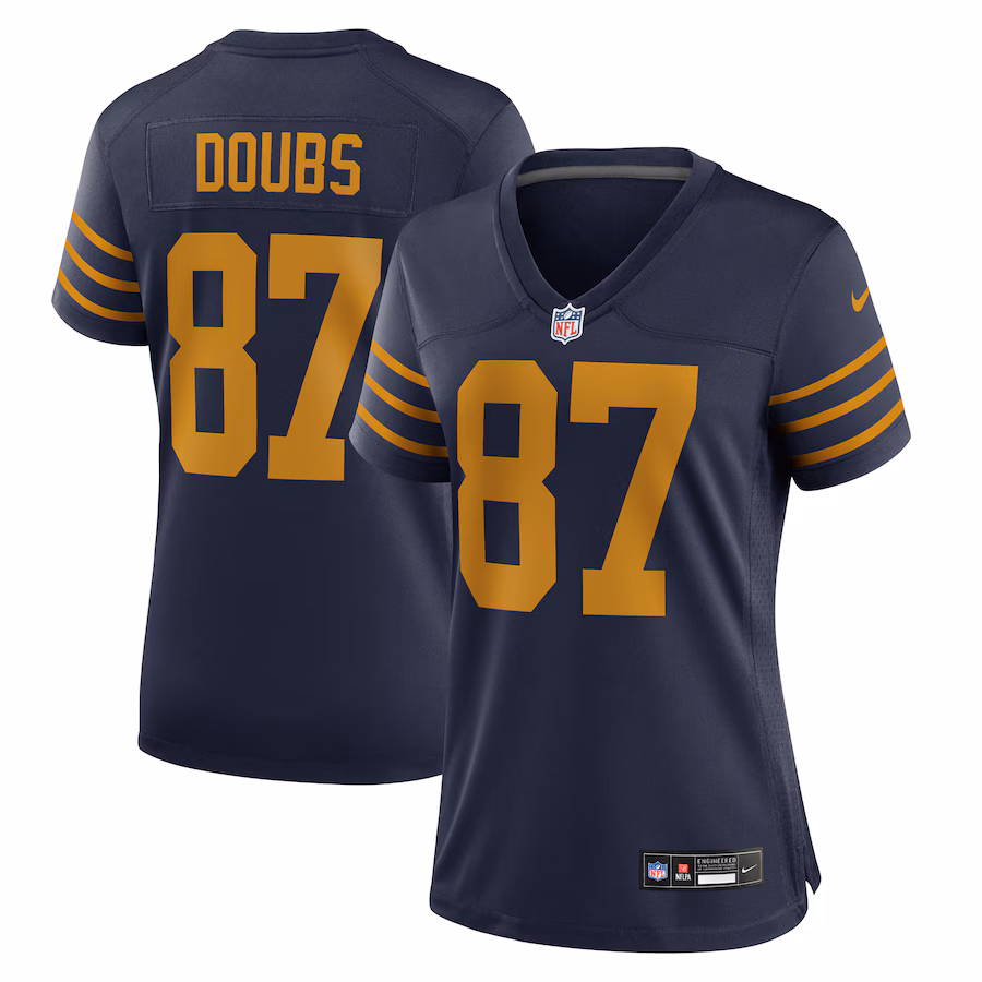 Women's Green Bay Packers Romeo Doubs Nike Navy The 1923 Classic Game Jersey - Jersey