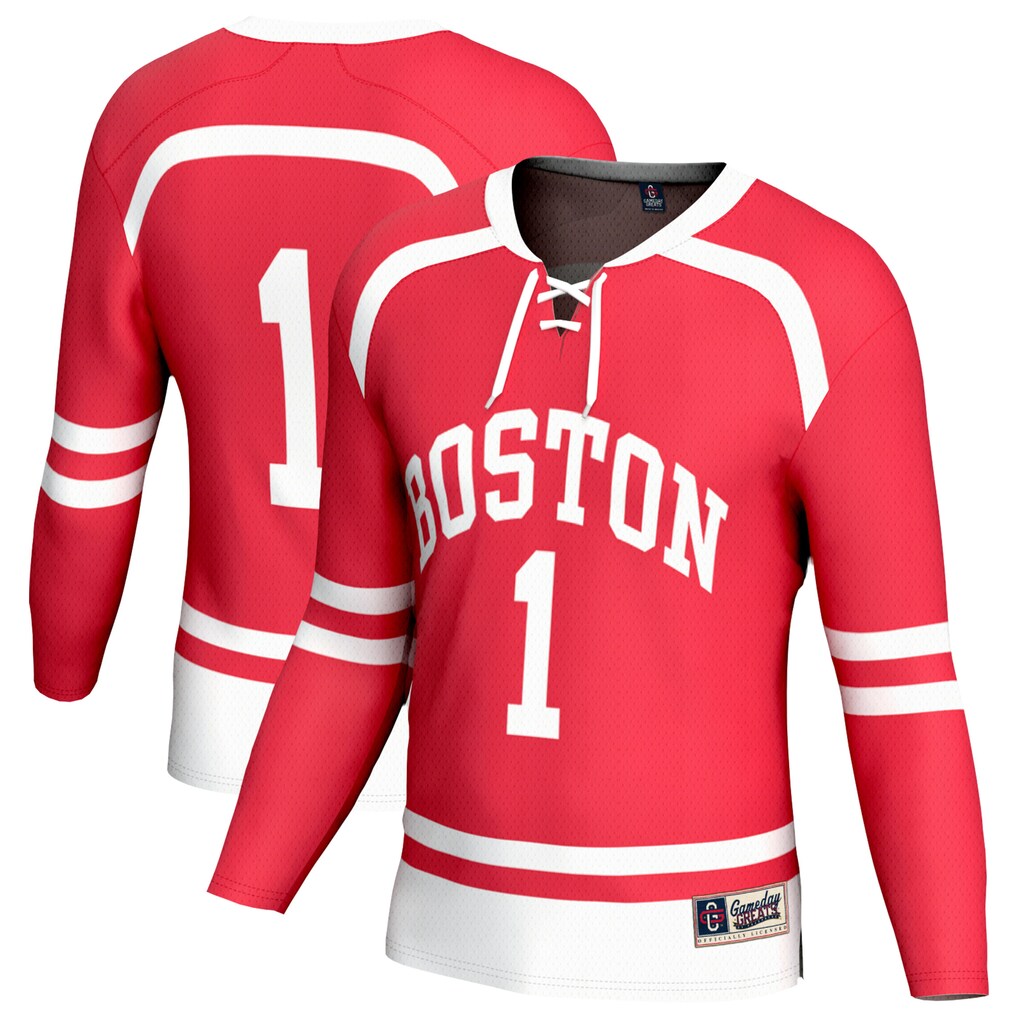 Unisex GameDay Greats Scarlet Boston University Lightweight Collegiate Men's Hockey Fashion Jersey - Jersey