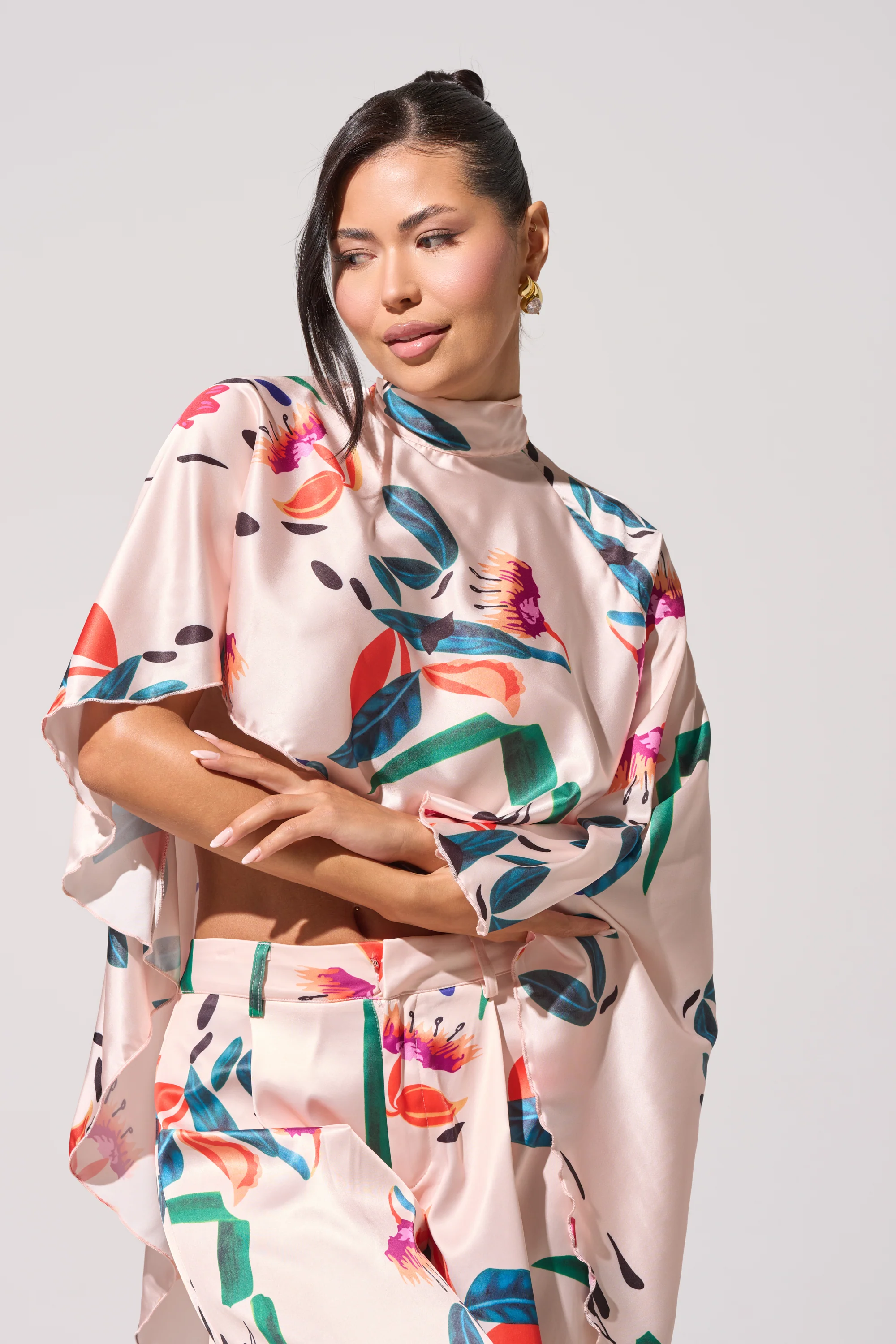 CANDY RAIN SATIN BLOUSE - Akira Wear