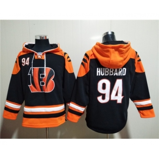 Men's Cincinnati Bengals #94 Sam Hubbard Orange Black Ageless Must-Have Lace-Up Pullover Hoodie - Jersey