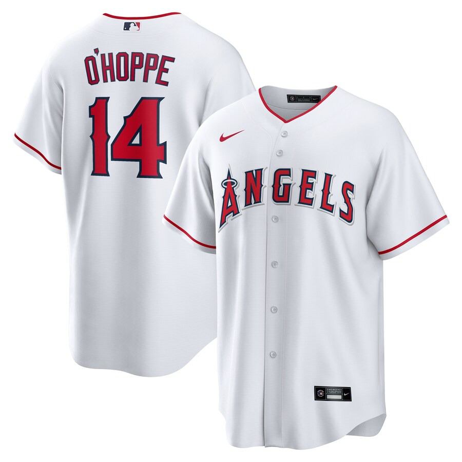 Men's Los Angeles Angels Logan O'Hoppe Nike White Home Replica Jersey - Jersey