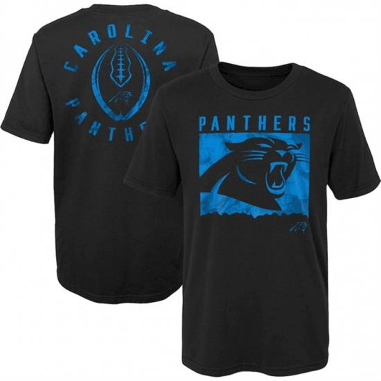 Men's Carolina Panthers Black Preschool Liquid Camo Logo T Shirt - Jersey