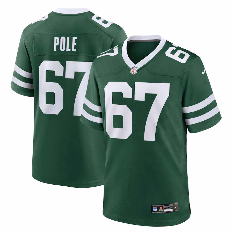 Men's New York Jets Esa Pole Nike Legacy Green Team Game Jersey - Jersey
