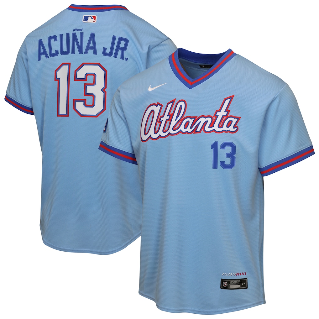 Youth Atlanta Braves Ronald Acuña Jr. Nike Powder Blue 2026 City Connect Stadium Jersey - Jersey