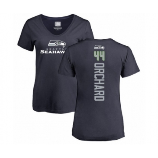 Football Women's Seattle Seahawks #44 Nate Orchard Navy Blue Backer T-Shirt - Jersey