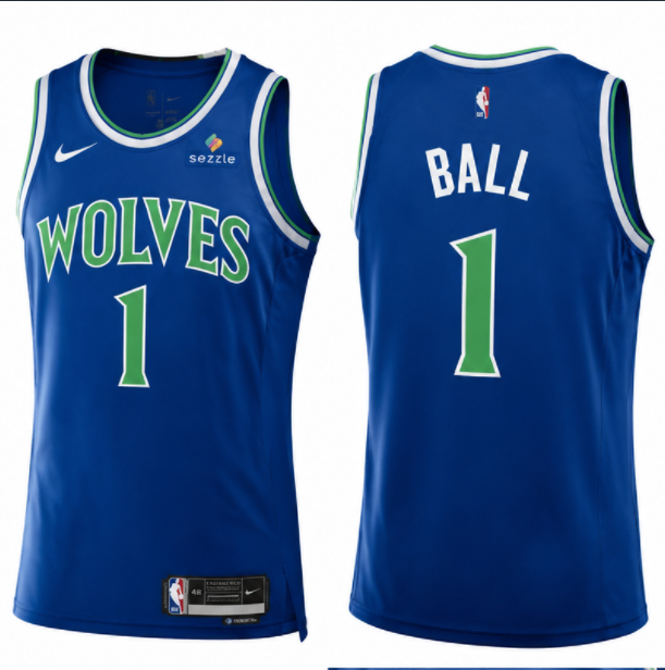 Men's Minnesota Timberwolves LaMelo Ball Nike Bule Swingman Jersey - Classic Edition - Jersey