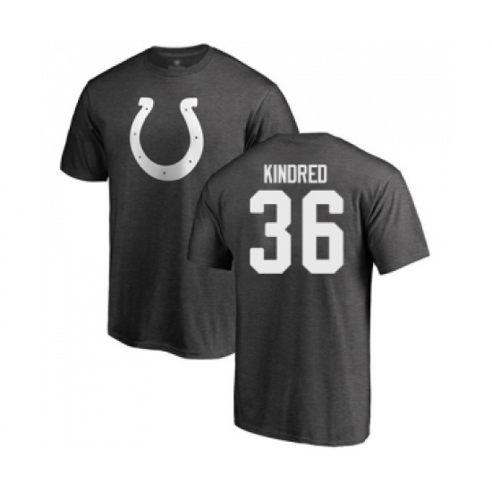 Football Indianapolis Colts #36 Derrick Kindred Ash One Color T-Shirt - Jersey