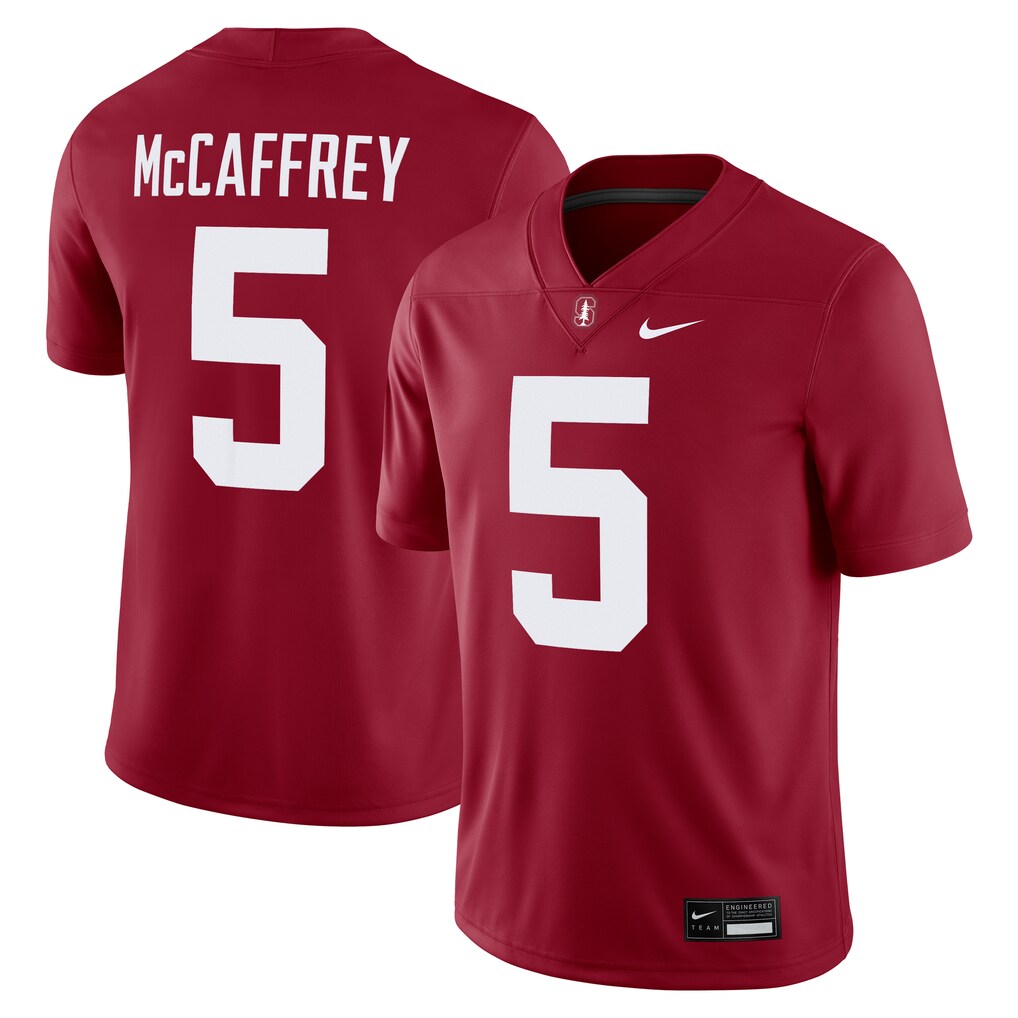 Men's Nike Christian McCaffrey #5 Cardinal Stanford Cardinal Alumni Player Game Jersey - Jersey