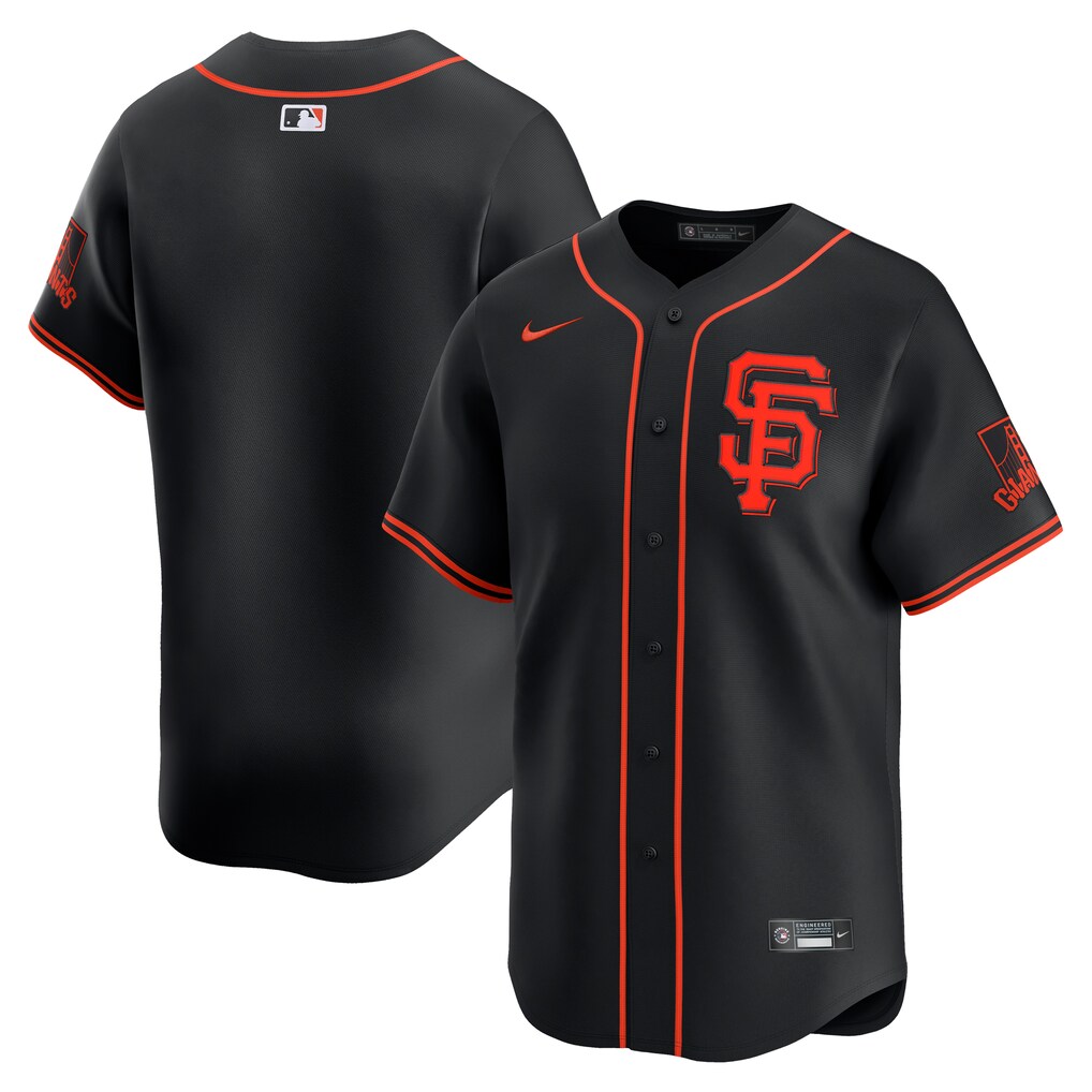 Men's San Francisco Giants Nike Black Alternate Limited Jersey - Jersey