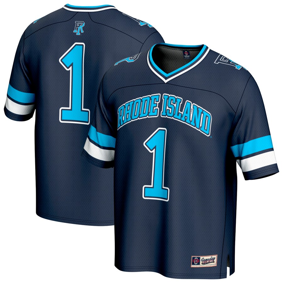 Youth GameDay Greats #1 Navy Rhode Island Rams Football Fashion Jersey - Jersey