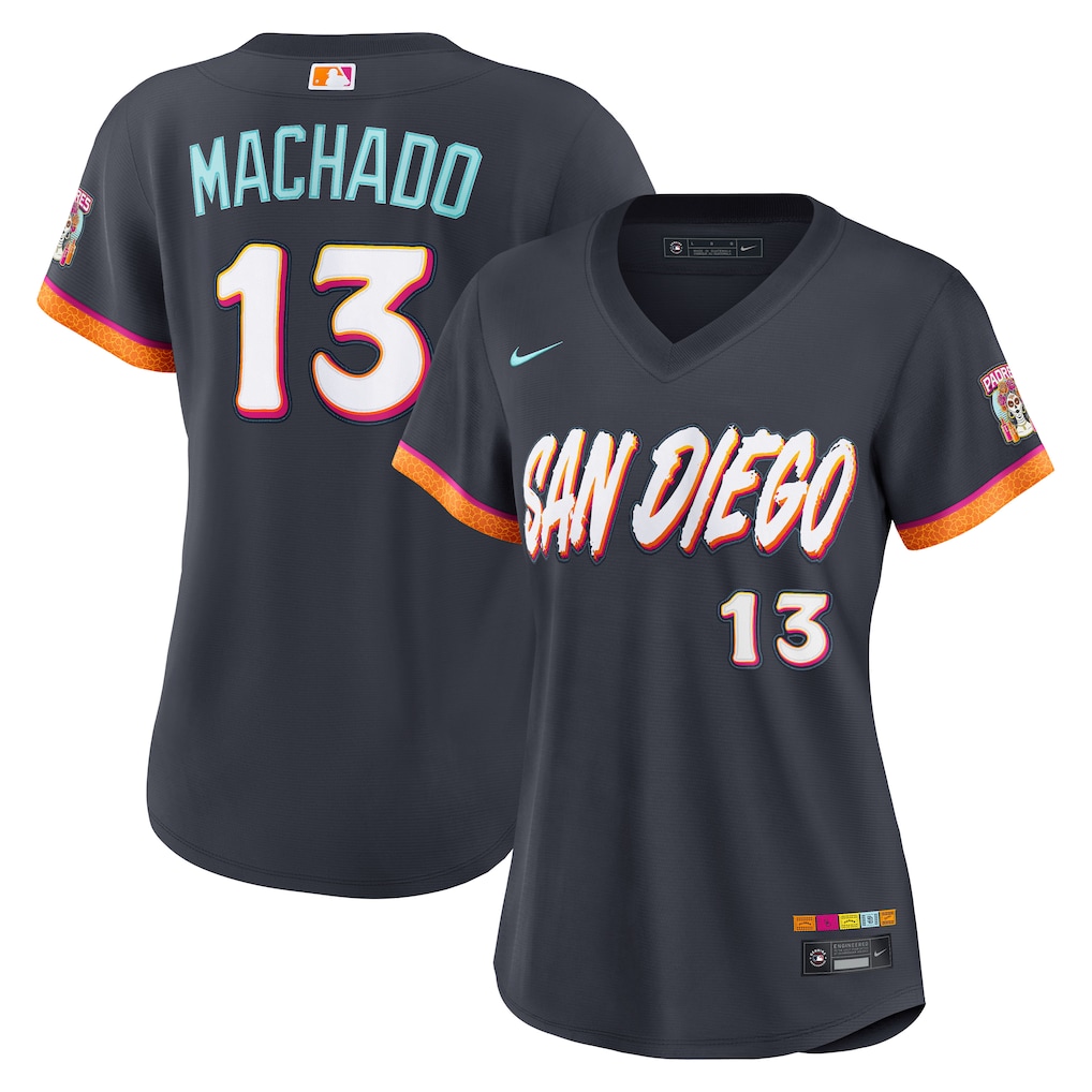 Women's San Diego Padres Manny Machado Nike Obsidian 2026 City Connect Stadium Jersey - Jersey