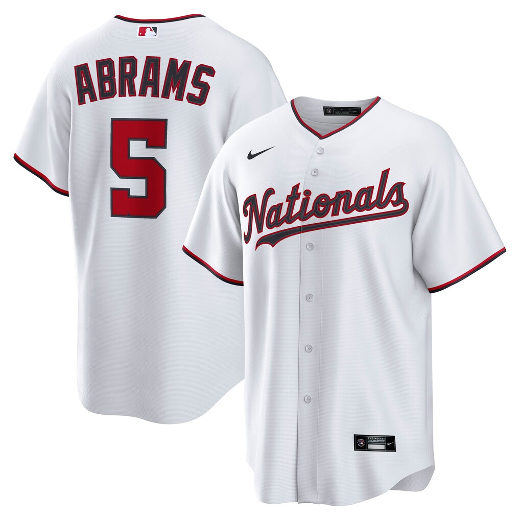Men's  Washington Nationals CJ Abrams Nike White Home Replica Jersey - Jersey