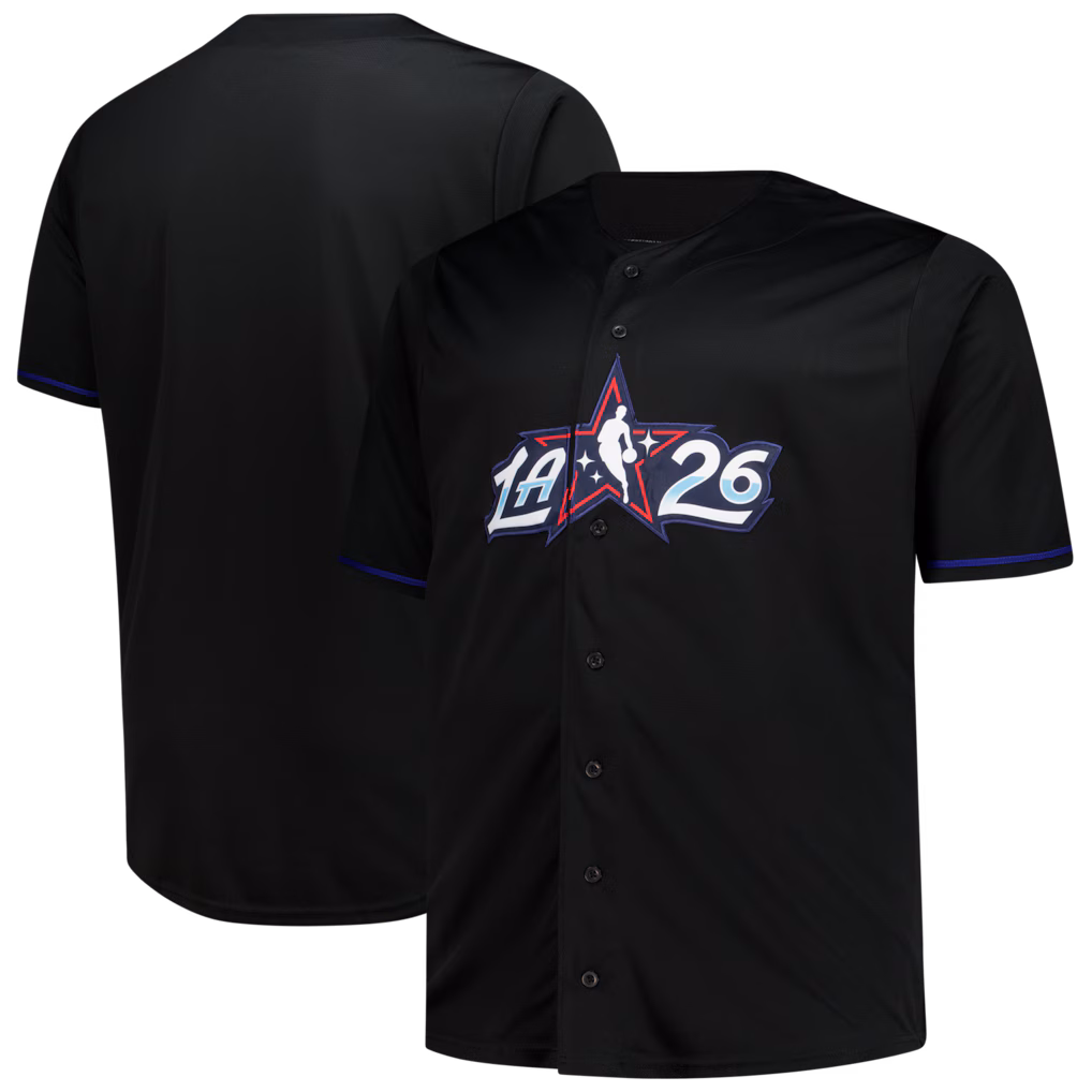 Men's 2026 NBA All-Star Game Fanatics Black Big & Tall Full-Button Jersey - Jersey