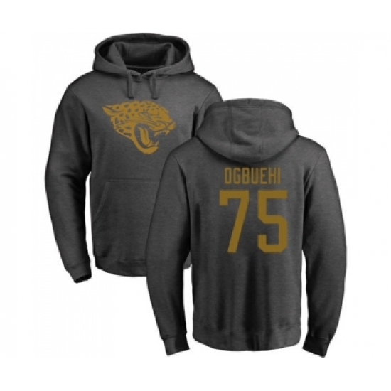 Football Jacksonville Jaguars #75 Cedric Ogbuehi Ash One Color Pullover Hoodie - Jersey