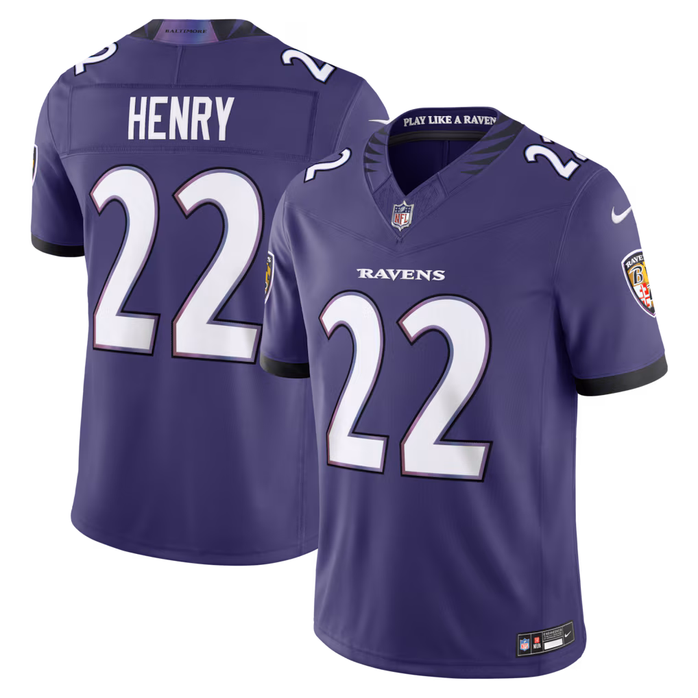 Men's Baltimore Ravens Derrick Henry Nike Purple Team Vapor F.U.S.E. Stitched Limited Jersey - Jersey