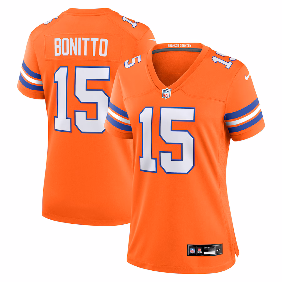 Women's Denver Broncos Nik Bonitto Nike Orange Alternate 2 Mile High Collection 1977 Throwback Game Jersey - Jersey
