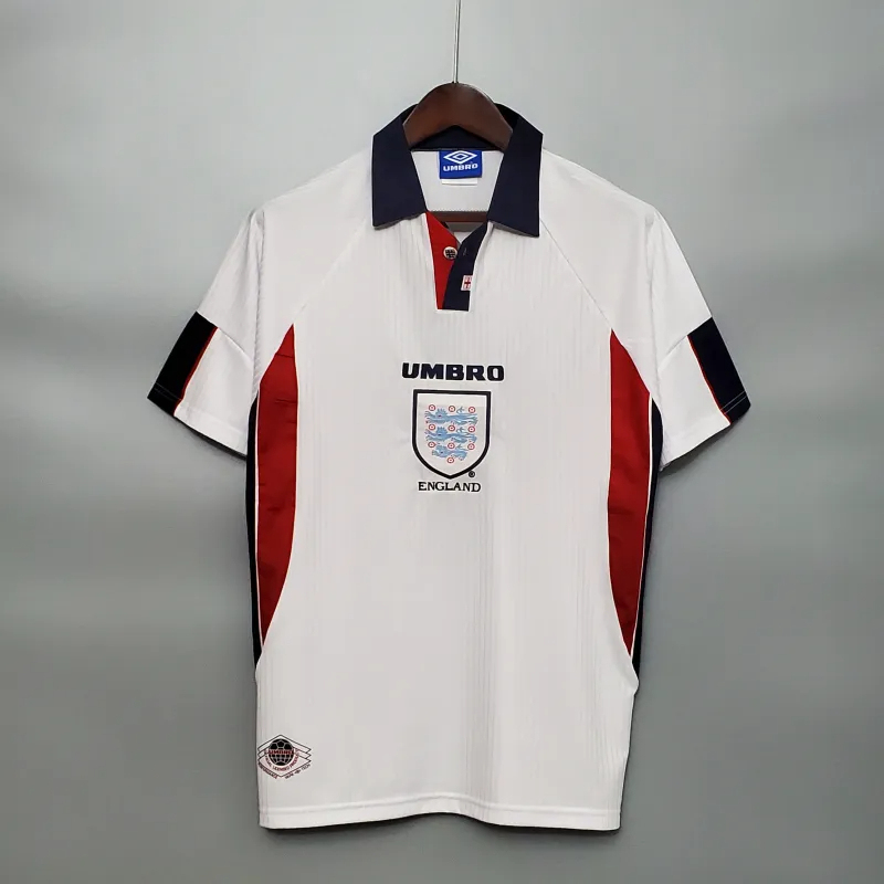 England Retro Soccer Jersey Home Custom Shirt World Cup 1998 - Jersey