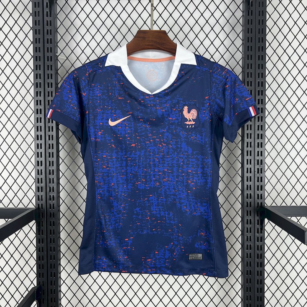 France Soccer Jersey Home Women's Custom Shirt 2025 - Jersey