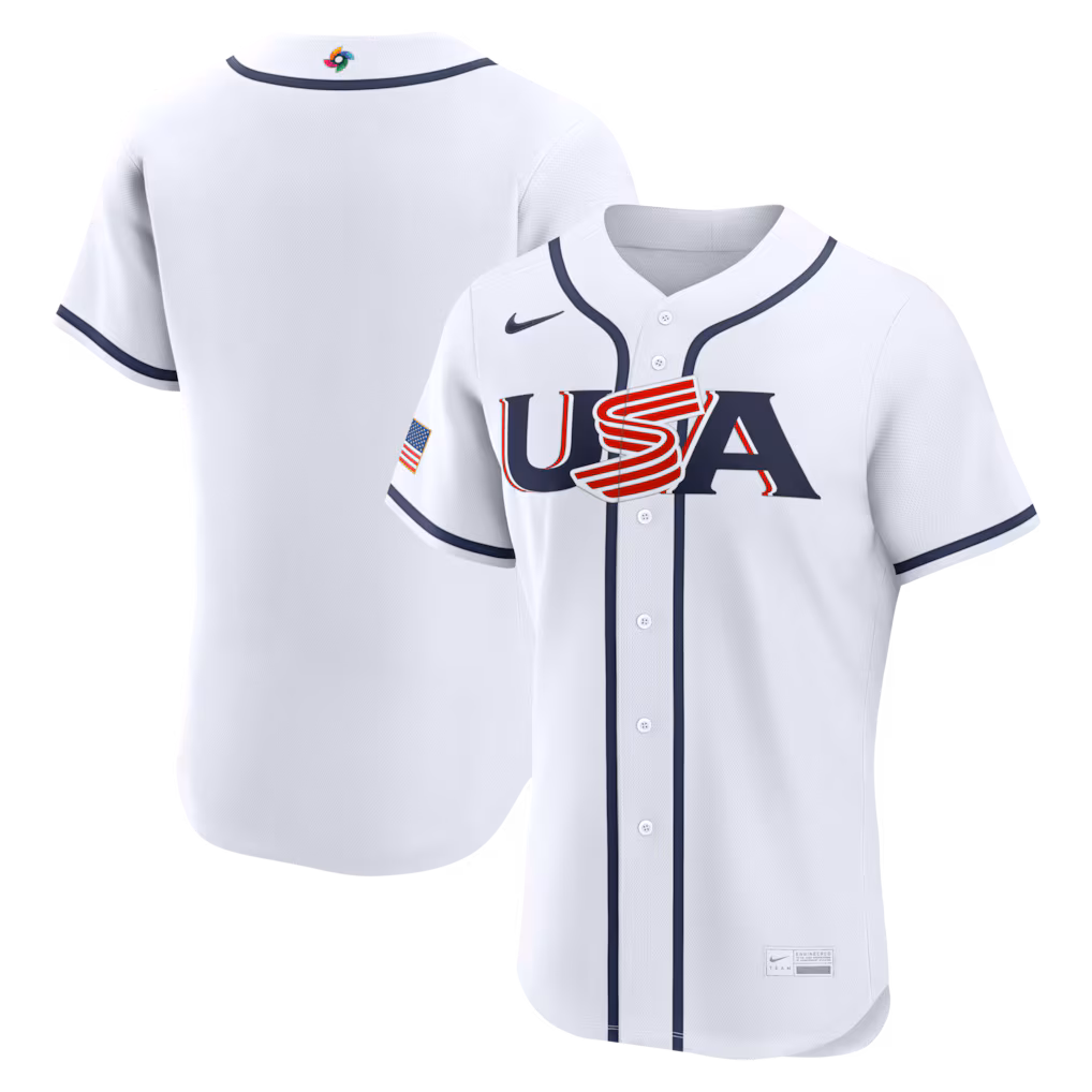 Men's USA Baseball Nike White 2026 World Baseball Classic Home Authentic Jersey - Jersey