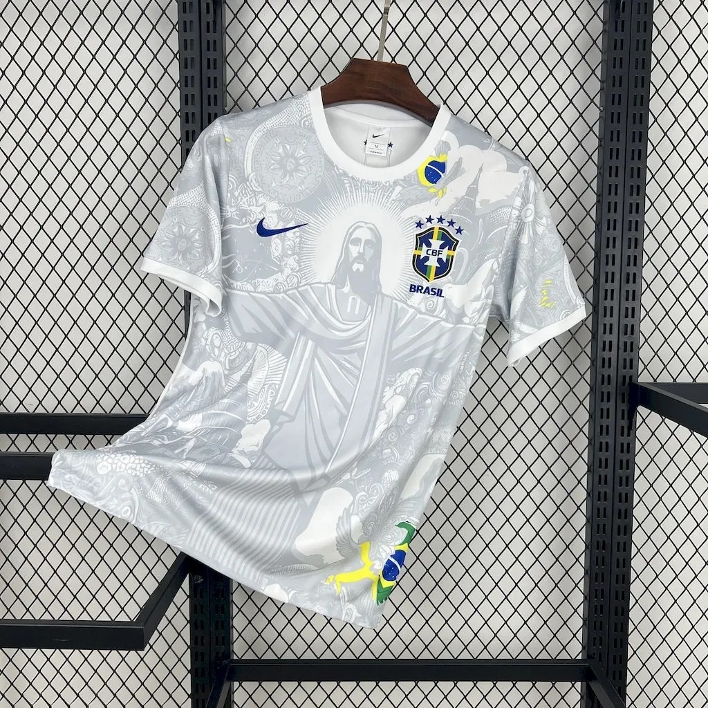 Brazil Soccer Jersey Jesus Special Edition Custom Shirt 2025 - Jersey