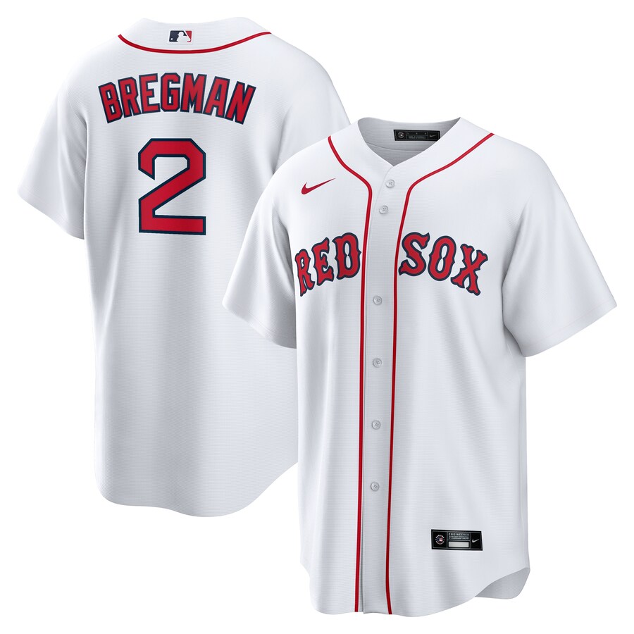 Men's Boston Red Sox Alex Bregman Nike White Home Replica Jersey - Jersey