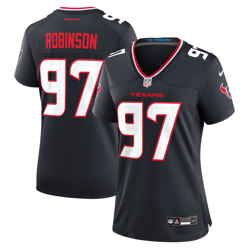 Women's Houston Texans Dominique Robinson Nike Navy Team Game Jersey - Jersey
