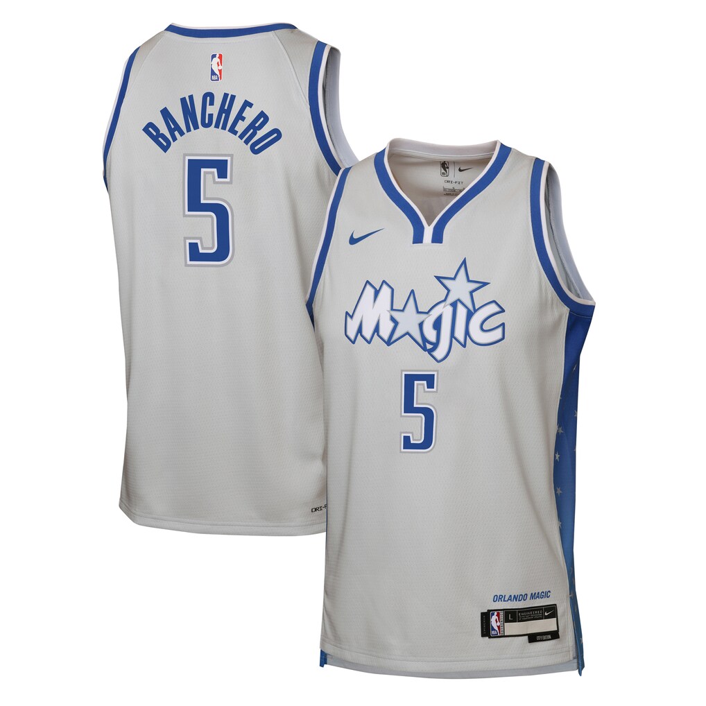 Youth Orlando Magic Paolo Banchero Nike Silver 2025/26 City Edition Swingman Jersey - Jersey